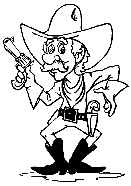 coloriage cowboy 35