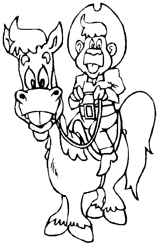 coloriage cowboy 37