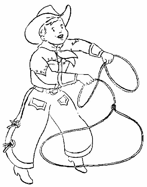 coloriage cowboy 41