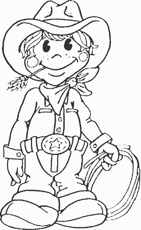 coloriage cowboy 45
