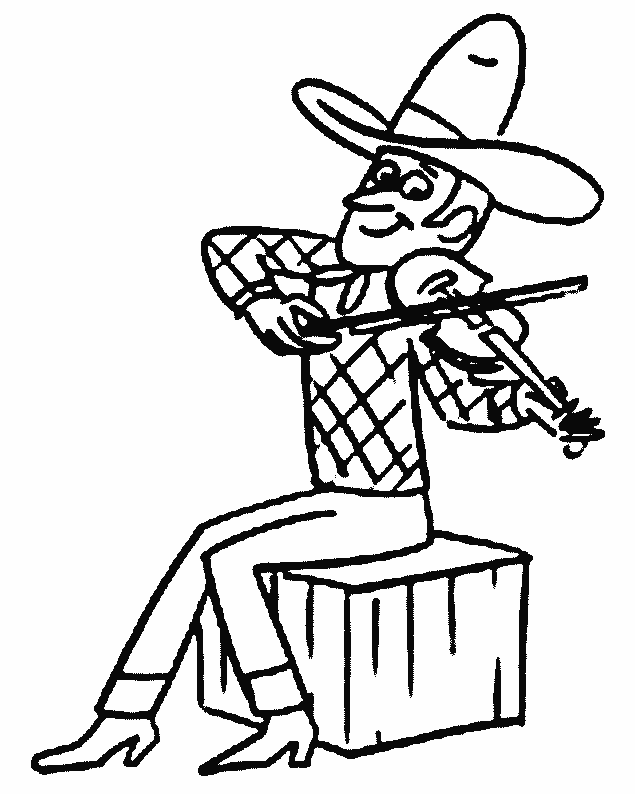 coloriage cowboy 49