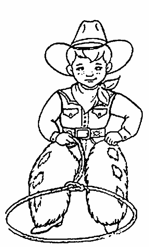 coloriage cowboy 59