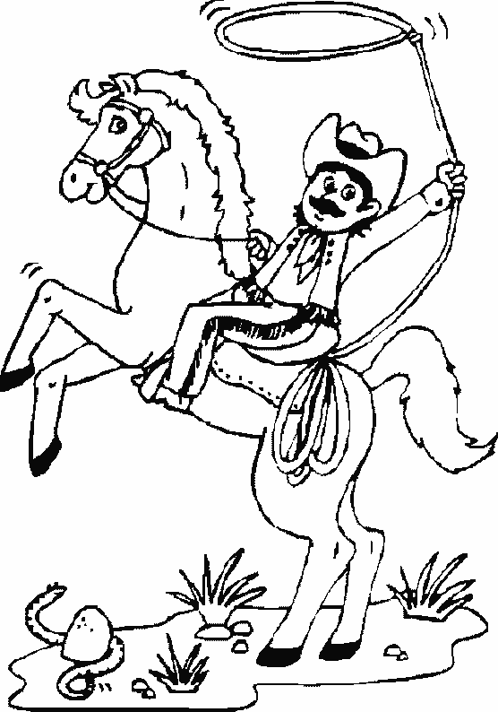 coloriage cowboy 60