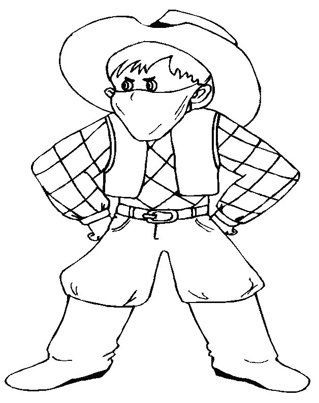 coloriage cowboy 68