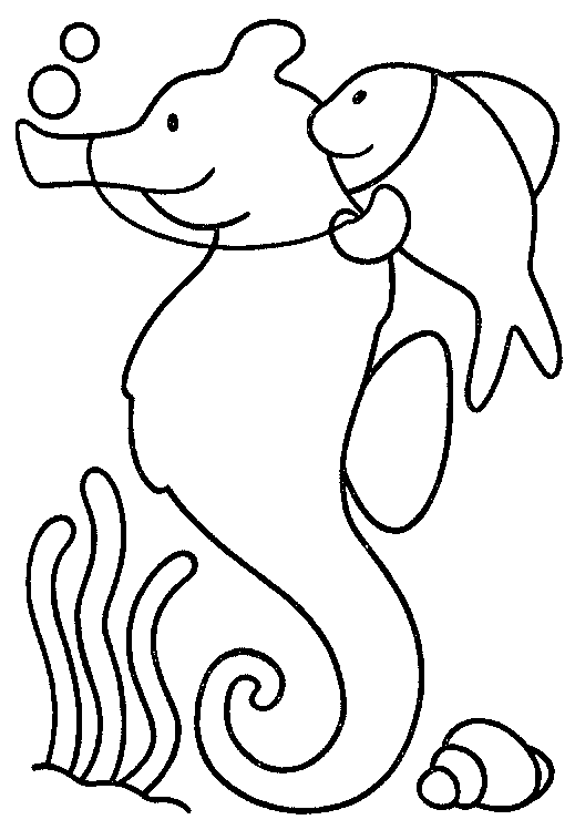 coloriage hippocampe 01