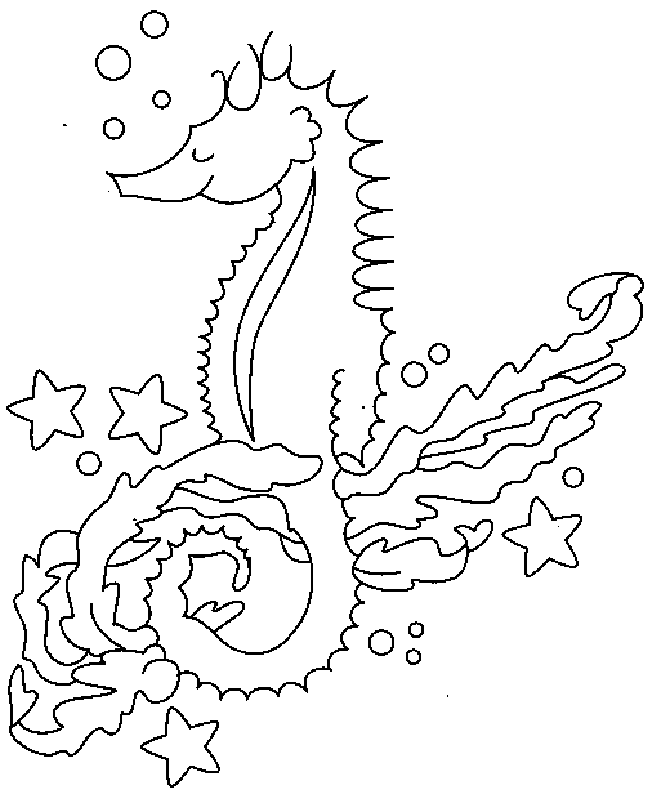 coloriage hippocampe 18