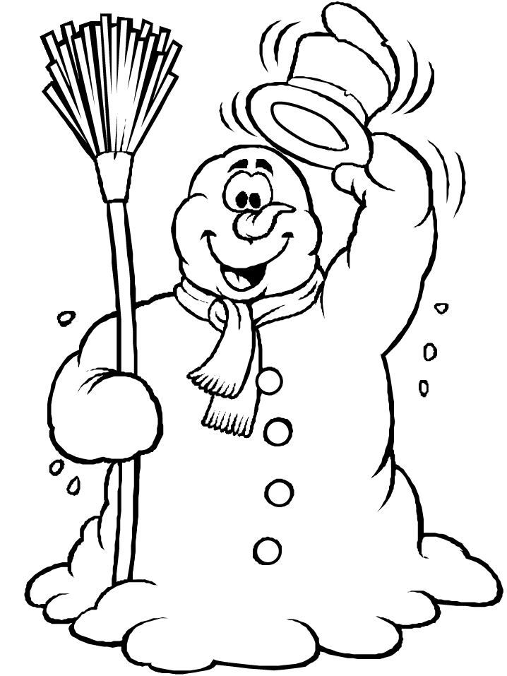coloriage bonhomme de neige 07