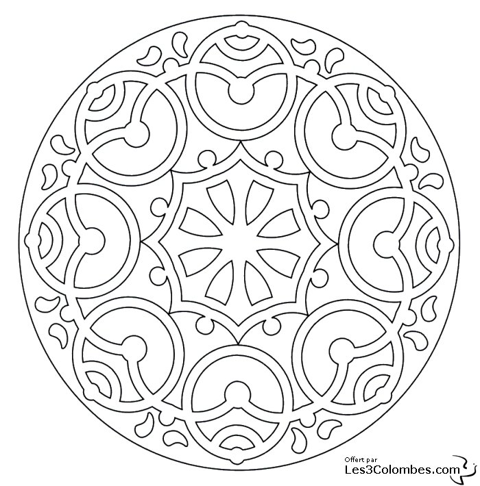coloriage mandala 43