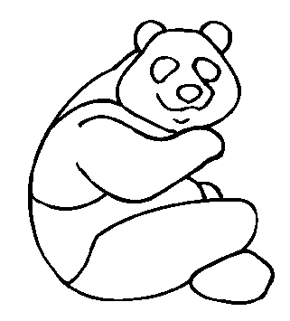 coloriage de panda 02