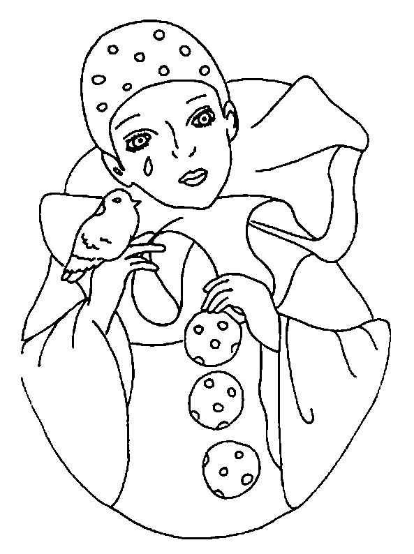 coloriage pierrot 09