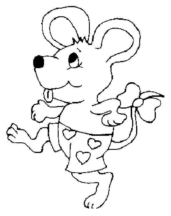 coloriage de souris 03