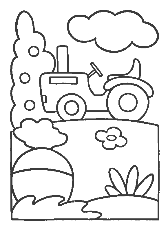 coloriage tracteur ferme 01