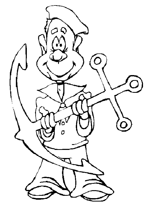 coloriage metier de marin 06