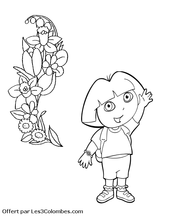 coloriage dora 90